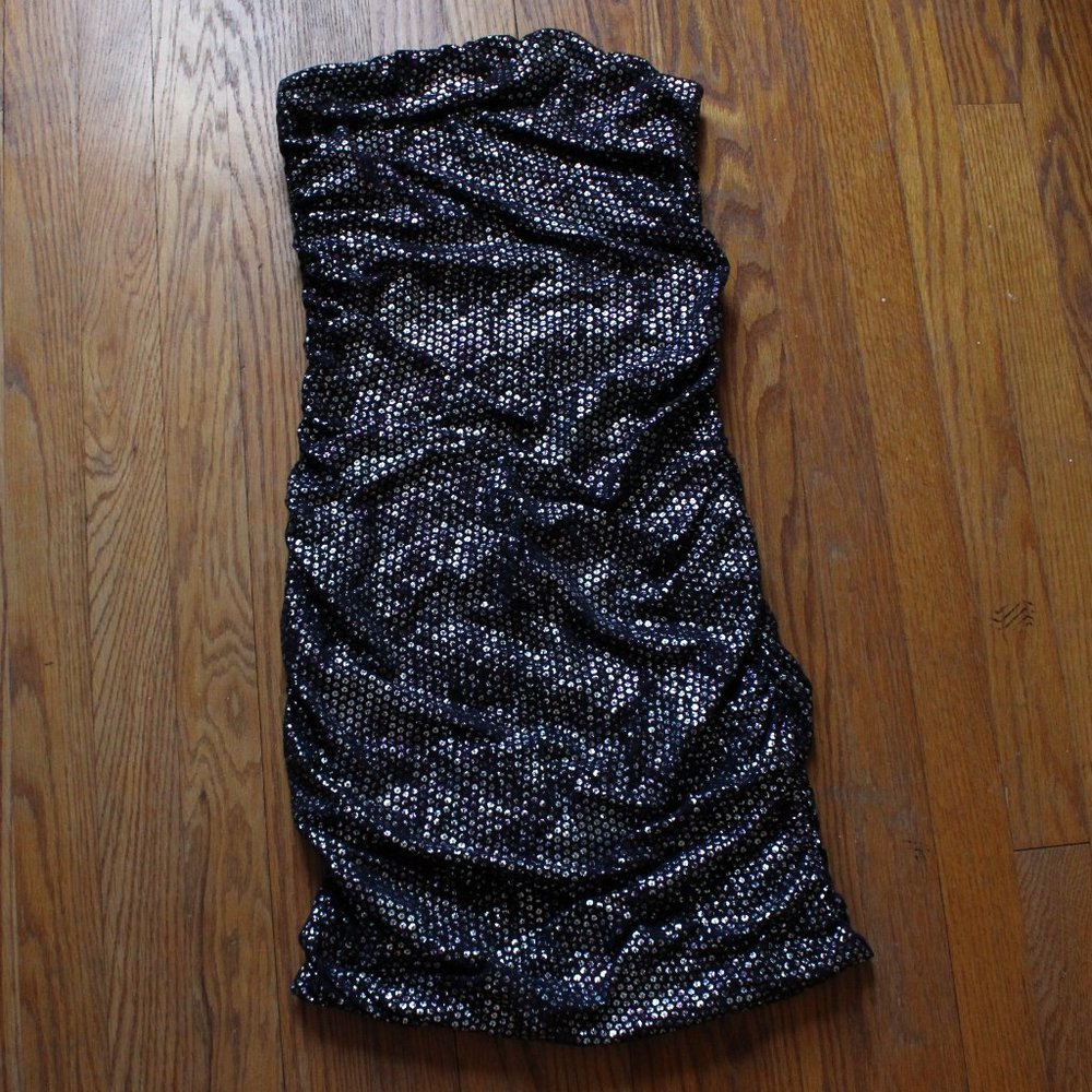 Express Strapless Print Dress